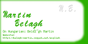 martin belagh business card